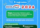 INÍCIO DAS ATIVIDADES PROGRAMA ESCOLA 10