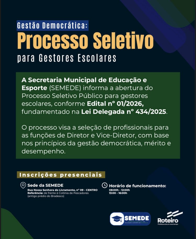 PROCESSO SELETIVO PARA GESTORES ESCOLARES